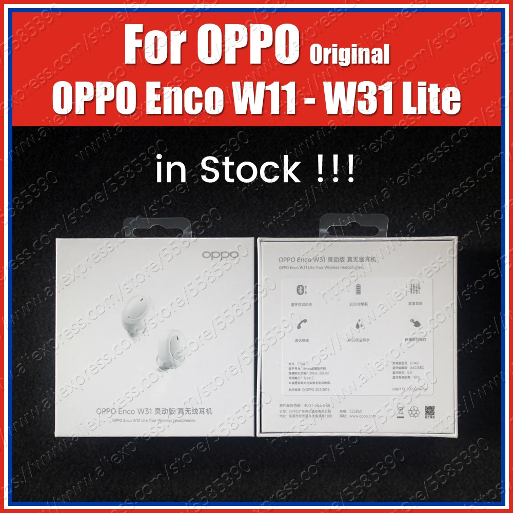 8 мм динамические беспроводные наушники AAC/SBC OPPO Enco W11 W31 Lite версия True Wireless TWS