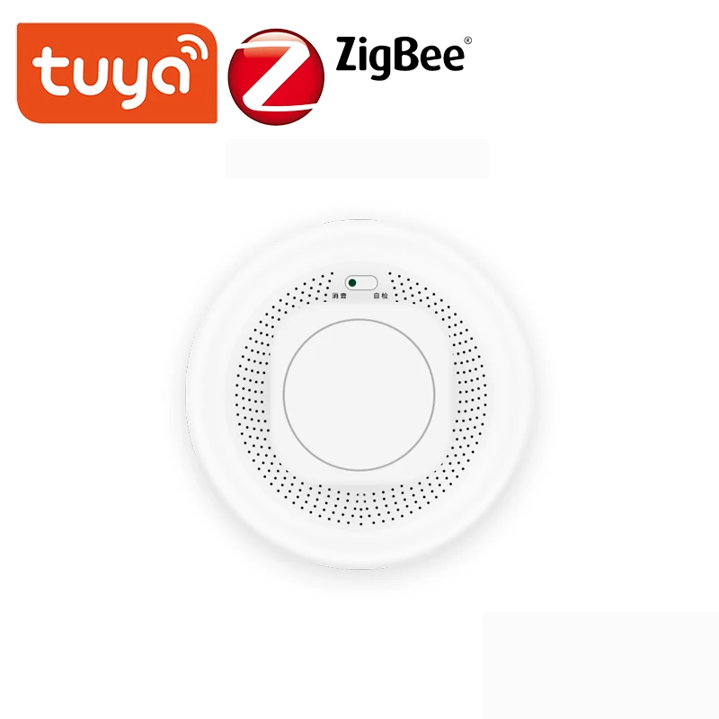 

Tuya ZigBee Smoke Alarm Sensor Fire Protection Smoke Detector Smokehouse Combination Fire Alarm Security System Smart Life App