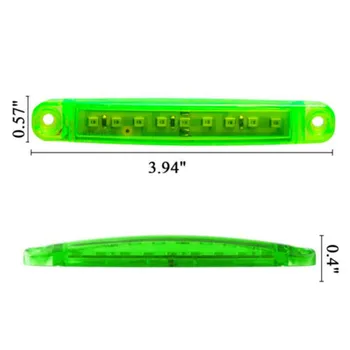 

10pcs Side marker light 10* Green Clearance For Bus Lorry Truck Trailer