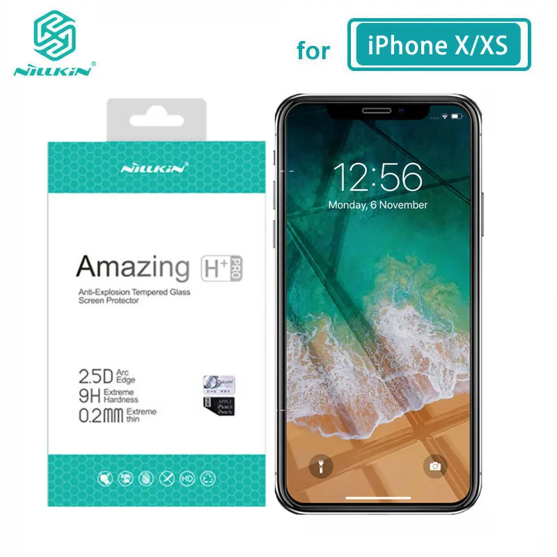 For iPhone 12 Pro Glass Nillkin H+Pro Tempered Glass for iPhone 13 Pro Max 14 Plus 11 12 Mini 8 7 X XS Max XR Film