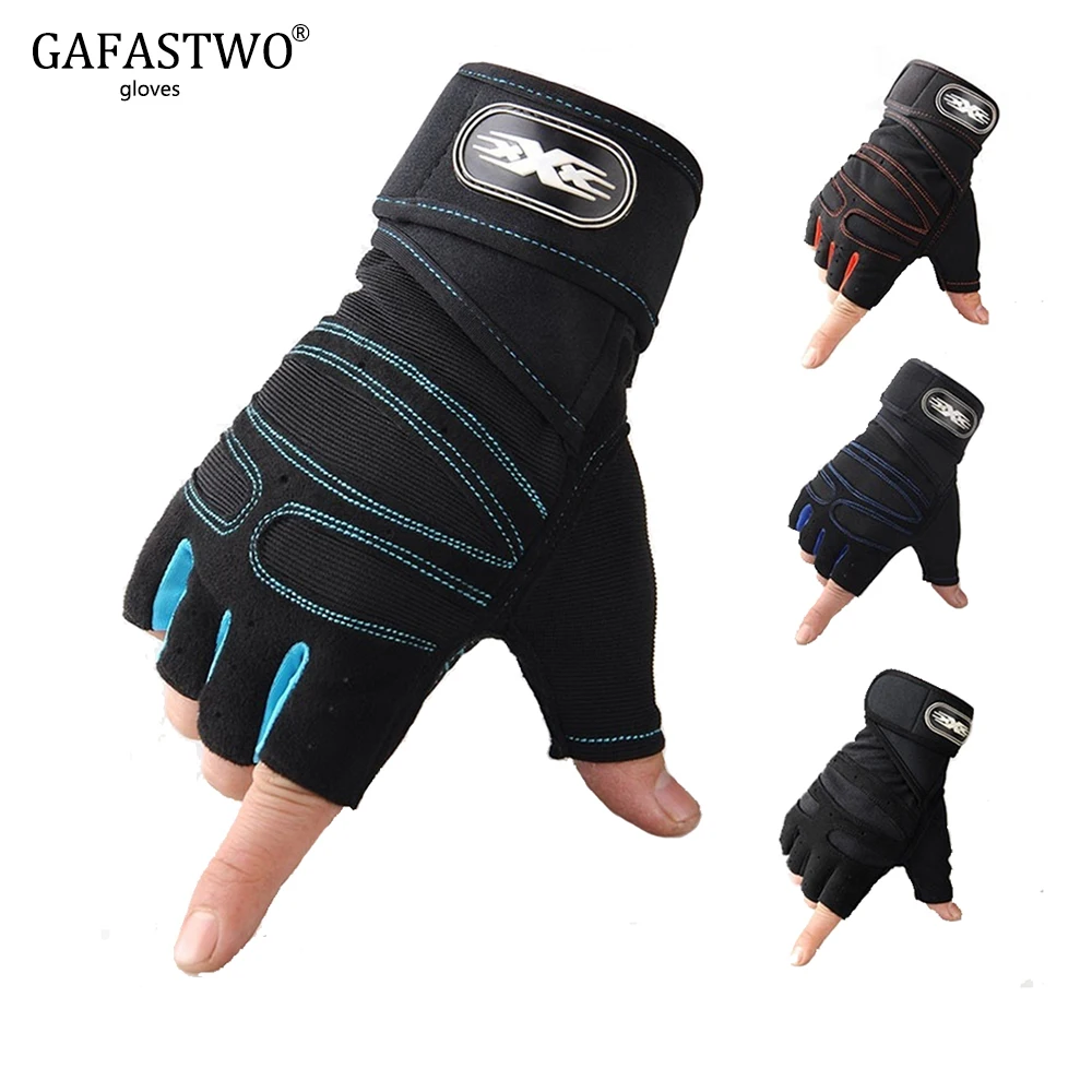 Мужские дышащие защитные Перчатки для фитнеса и тренировок, женские перчатки для верховой езды, перчатки для бодибилдинга на полпальца