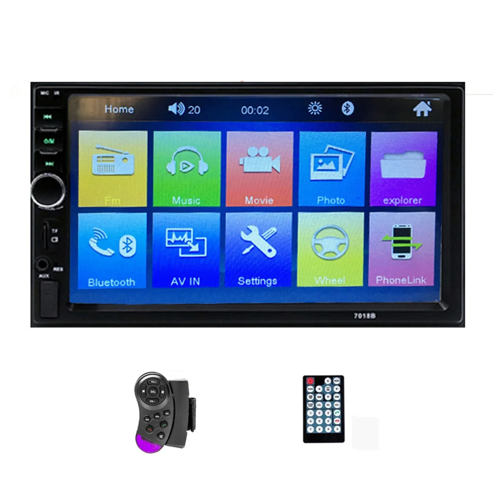 2 din автомобильный стерео " HD Автомобильный Радио xiaomi Bluetooth FM аудио MP5 плеер 2din Авторадио Поддержка камеры заднего вида 7018B радио автомобиля - Формат цифровых медиаданных: Radio with control