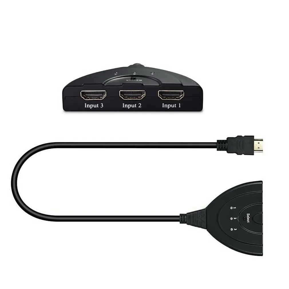 3 Порты и разъёмы Переходник HDMI разветвитель мини кабель HDMI переключатель с пультом дистанционного управления 1080P Переключатель HDMI 3 в 1 из Порты и разъёмы концентратор для HDTV для PS3 PS4
