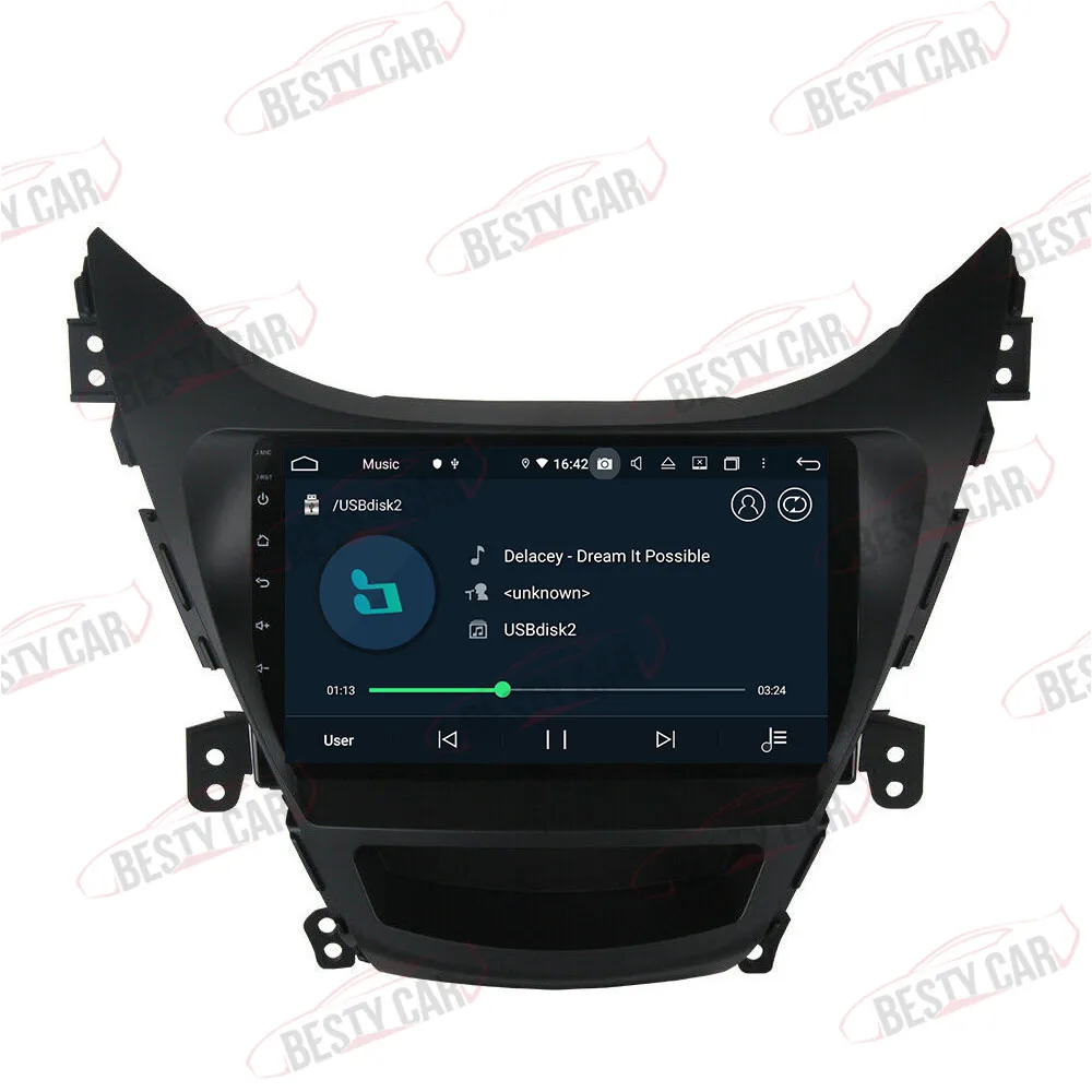 " Android 9,0 Автомобильный мультимедийный плеер Радио стерео для hyundai Elantra 2012- gps навигация головное устройство видео 2.5D ips DSP видео