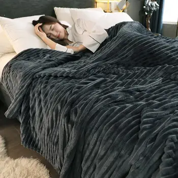 

50 Solid Blankets for Beds Soft Sherpa Blanket Thick Flannel Warm Blanket Plaid On The Sofa Fleece Blanket