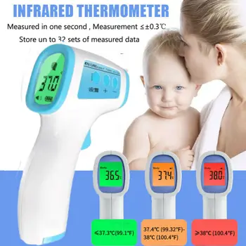 

IR Infrared Digital Forehead Fever Thermometer Non-Contact Baby / Adult Body Househeld Electronic Thermometers