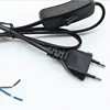 Black White EU US 2c*0.75mm 1.8m Online 303 Push Button Switch Power Cord Energy Saving LED Light Electric Cable 250V PVC Copper ► Photo 3/6