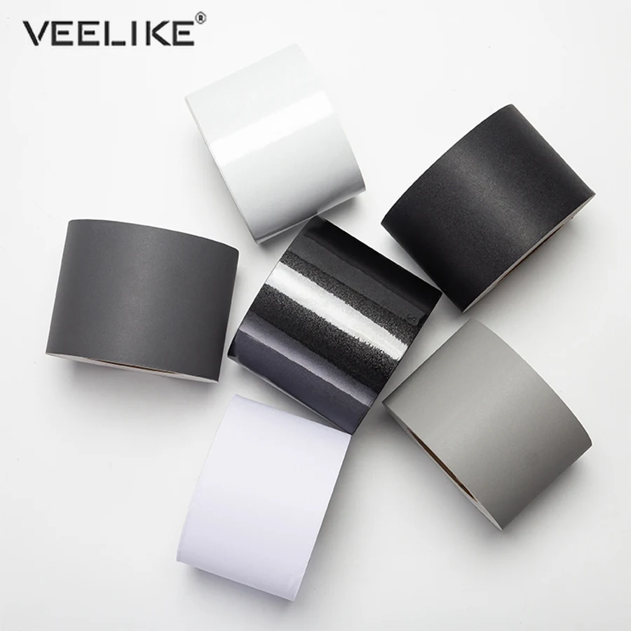 

Pure Color Self Adhesive Window Decal for Living Room Floor Border Skirting Line Stickers Waterproof Waist Line Wallpaper Decor