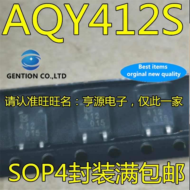 

10 шт. AQY412S AQY412SX Silkscreen 412 SOP-4 в наличии 100% новый и оригинальный