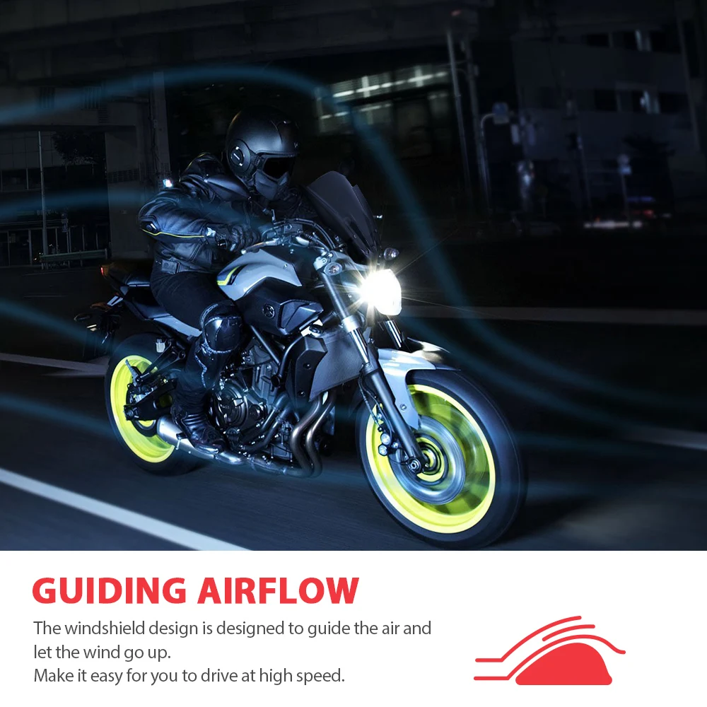 KEMiMOTO ветровое стекло с монтажным кронштейном для YAMAHA MT07 MT 07 2014 2015 2016 2017 FZ FZ07