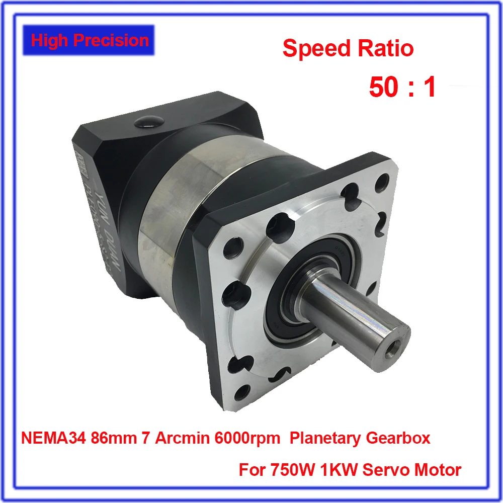90mm Flange 50:1 Speed Ratio 50 Planetary Reducer 19MM Input Shaft Gearbox for 750W 1 KW Servo Stepper Motor CNC | Обустройство дома