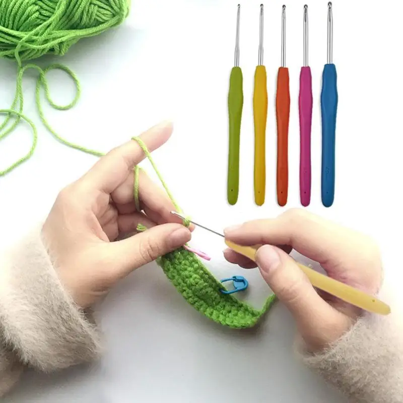 74 шт., инструменты для шитья одежды DIY, Алюминиевые крючки для вязания крючком, для вязания, для вязания свитера, набор игл для шитья, цветные крючки для вязания крючком