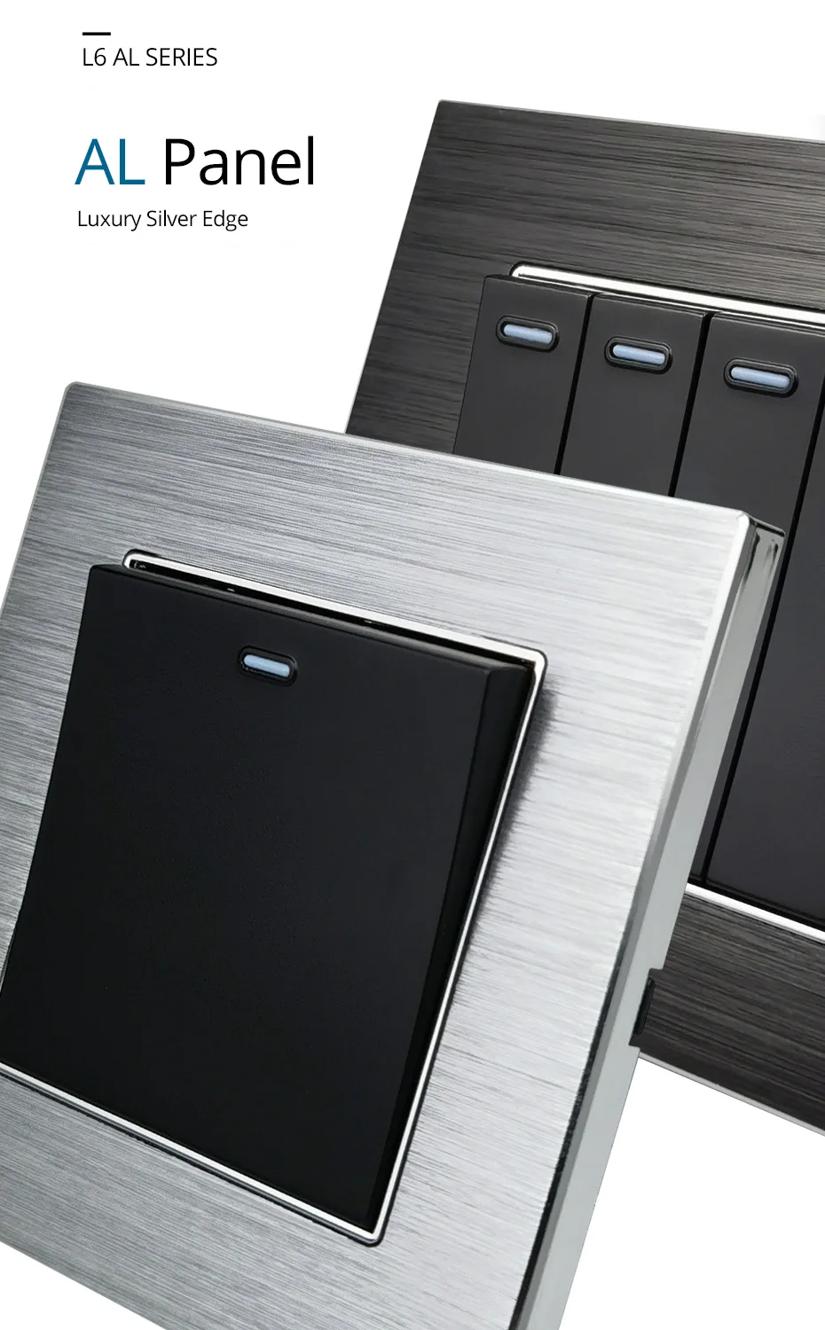 Montion, Satin Metal Painel, Interruptor Escada, Interruptor De Luz Parede