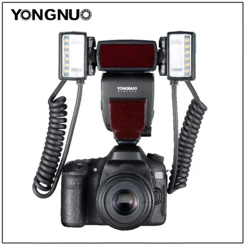 YONGNUO YN24EX YN24 EX Кольцевая вспышка для макросъемки E-TTL Вспышка Speedlite с 2 шт. головками для вспышки 4 шт. переходные кольца для камер Canon EOS