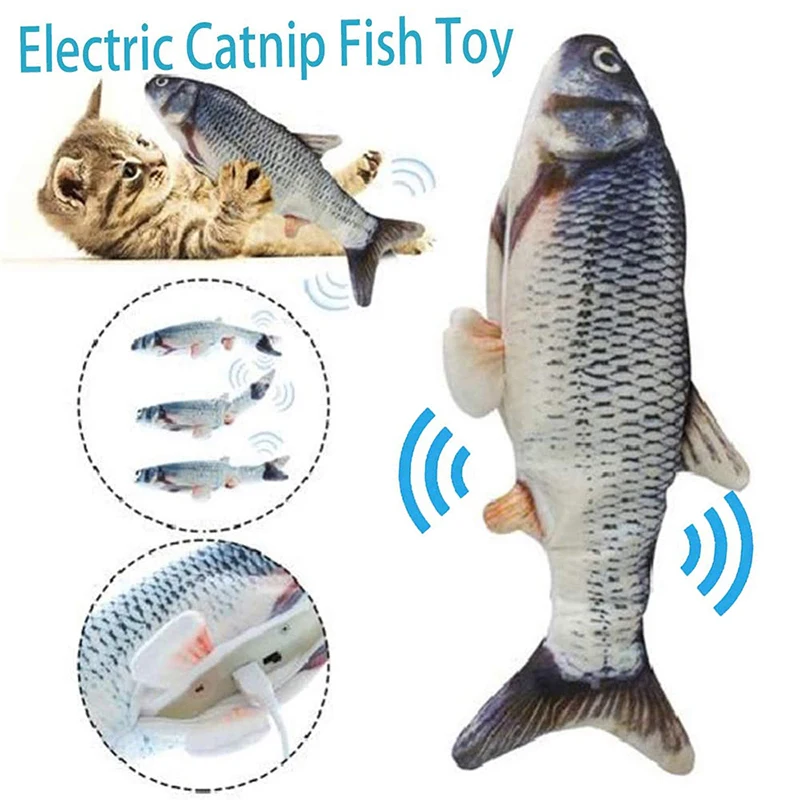 Electronic Pet Cat Toy Electric USB Charging Simulation Fish Toys for Dog Cat Chewing Playing Biting Supplies