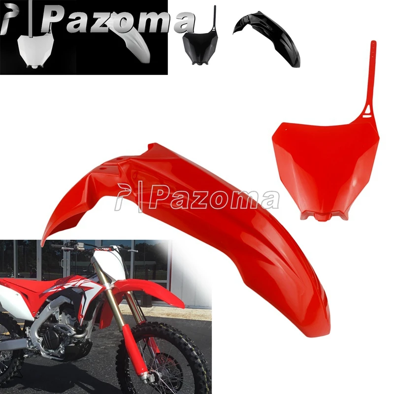 5 Colors Dirt Pit Bike Front Fender Front Number Plate for Honda CRF250