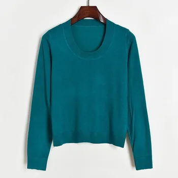 

Simple Chic Jumpers Slim Sweater Women Spring Autumn Winter Basic Pullover Sweater Crew Neck Knit Undershirt