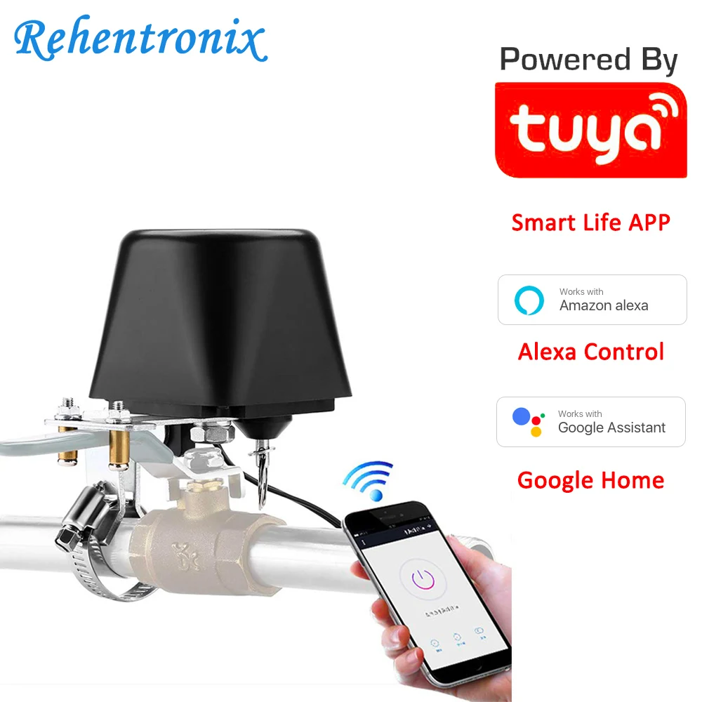 Умный клапан для газовой воды Tuya Alexa Google Assistant с управлением через Wi Fi умная жизнь