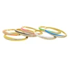 2021 Summer Hot Selling Jewelry Gold Color 7 Colorful Neon Enamel Colorful 5A Cubic Zirconia CZ Bangle Bracelet 6