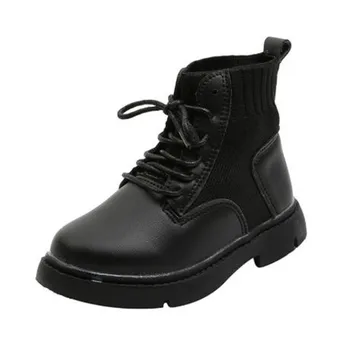 

2020 New Children Snow Boots Warm Non-slip Shoes For Boys Girls Lace-Up Martin Boots Comfort Baby Rubber Boots Fashion Sneakers