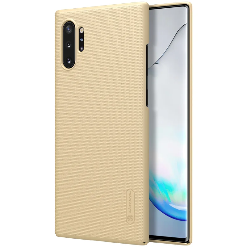 Для samsung Galaxy Note 10 Plus Nillkin супер матовый защитный жесткий чехол для samsung Note 10 Plus 9 8 7 FE Nilkin чехол для телефона - Цвет: Золотой