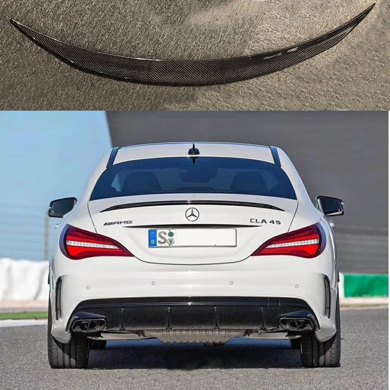 Для Mercedes Benz CLA W117 CLA180 CLA200 CLA250 CLA260 углеродного волокна спойлер на задний багажник
