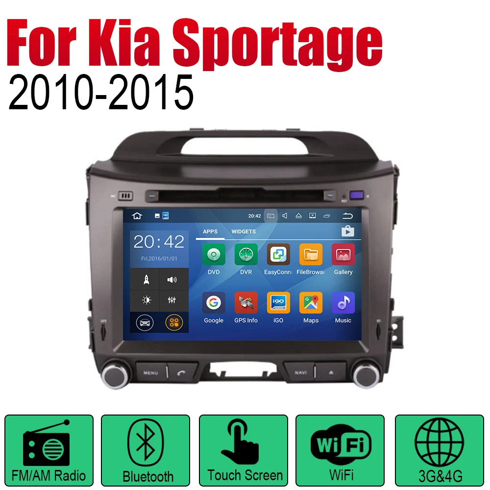 ZaiXi Android 2 Din автомобильное радио, DVD для Kia Sportage R 2010~ Автомобильный мультимедийный плеер gps навигационная система Радио