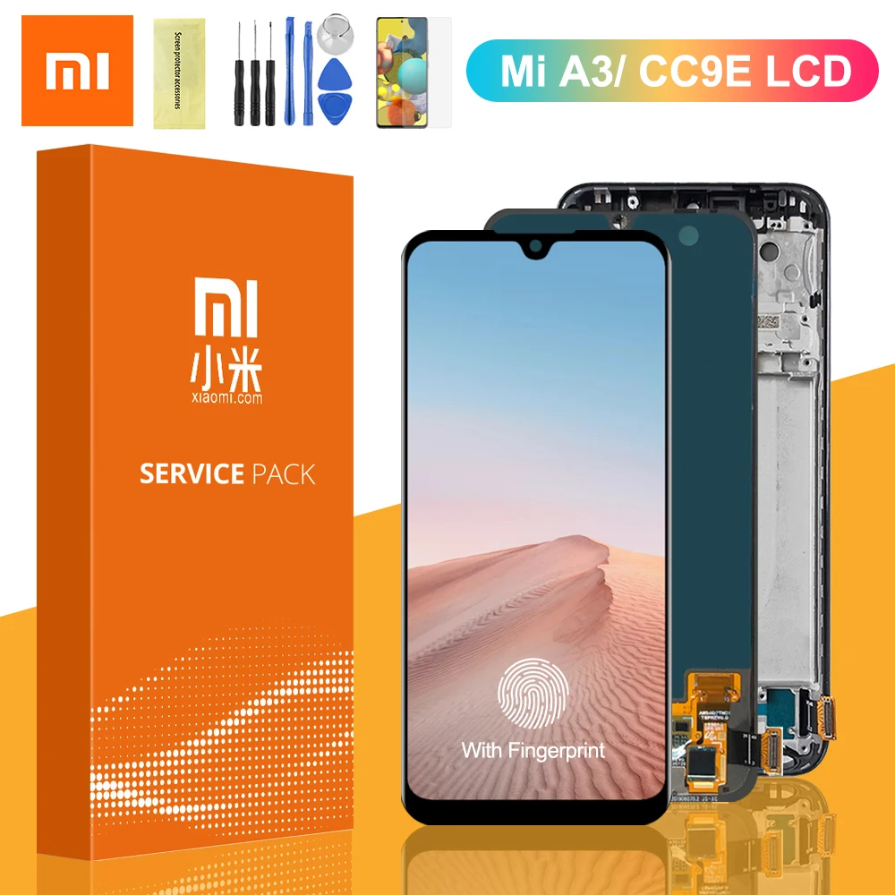 Super AMOLED LCD For Xiaomi Mi CC9E Display Touch Screen Digitizer Assembly With Frame A3 MiA3 display screen | Мобильные телефоны