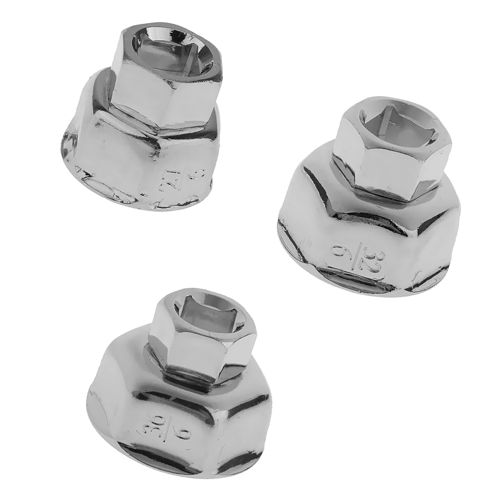 3 Pieces 27mm-36mm Oil/Fuel Filter Socket Wrench Hexagon 1/2`` Drive