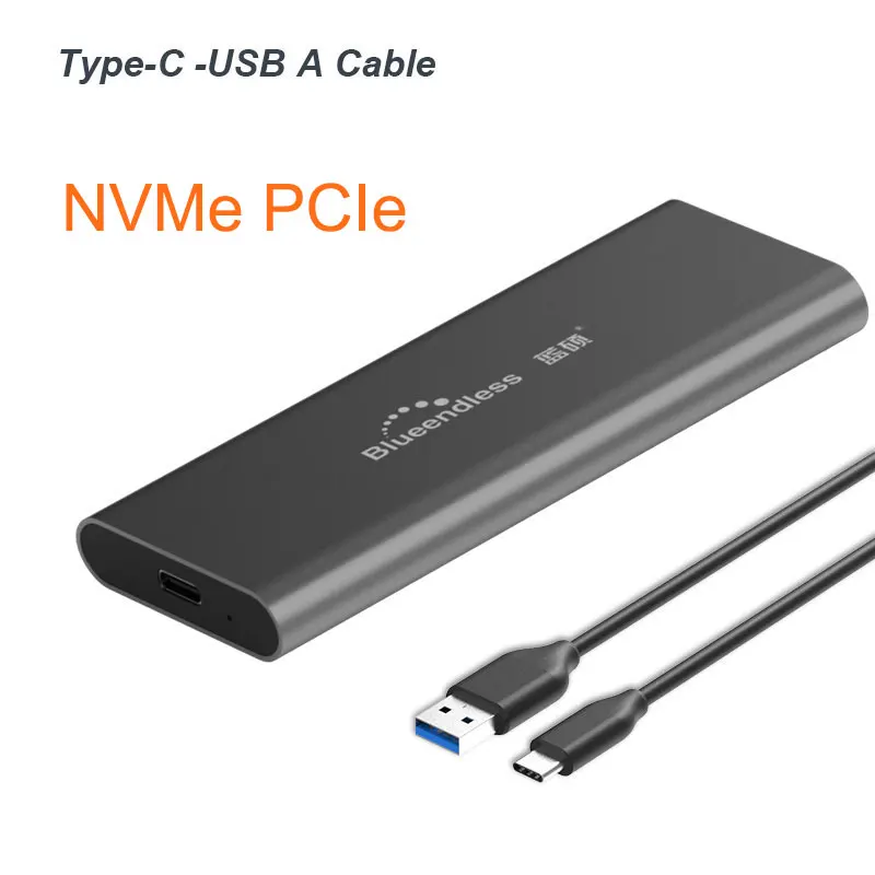 C-A for NVMe PCIE M.2 NVME GEN2 10 Гбит/с NVME чехол TYPE C USB 3,1 SSD корпус NGFF чехол USB SSD чехол HDD корпус для твердотельных дисков - Цвет: C-A for NVMe
