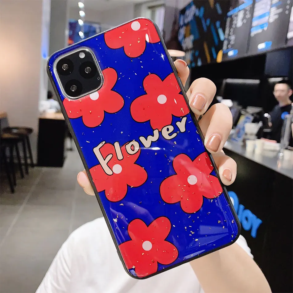 Чехол-держатель для кольца с цветком для iphone 11 Pro Max, XR X XS Max 6 6S 7 8 Plus, мягкий простой модный чехол для телефона из ТПУ