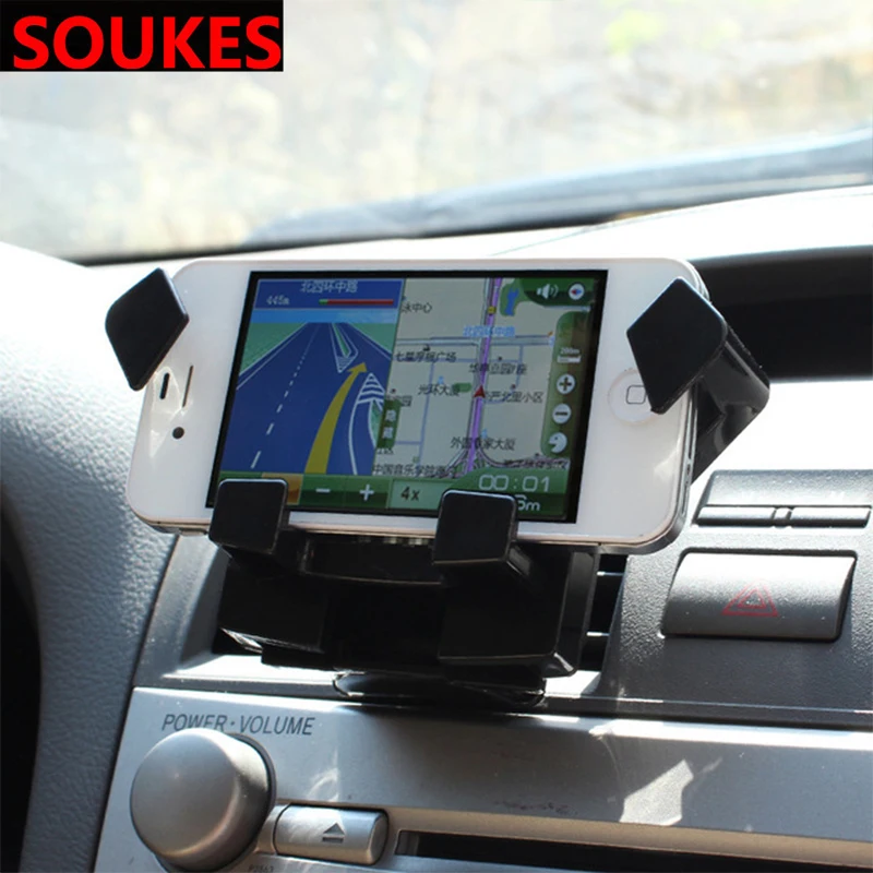 Деформационный автомобильный gps-навигационный кронштейн для Audi A3 VW Polo Toyota Corolla Renault Dacia Duster Lada Vesta Dashboard Air outlet