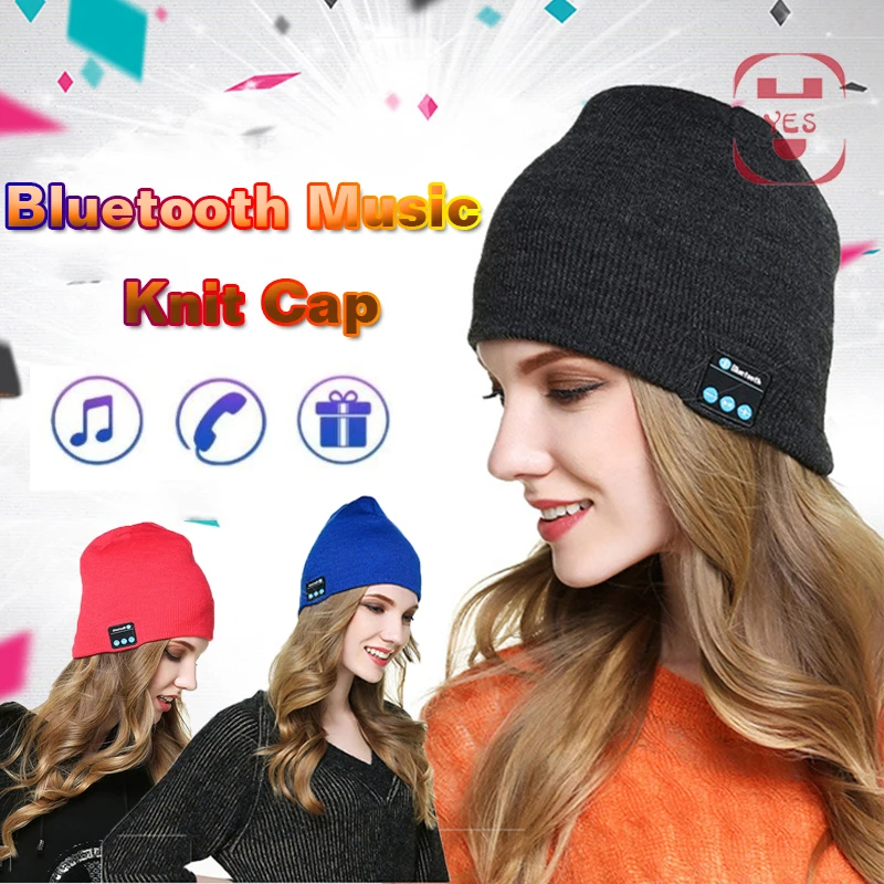 Модная Беспроводная Bluetooth музыкальная вязаная шапка зимняя спортивная теплая шапка гарнитура динамик микрофон ручная работа Музыка Mp3 Волшебная умная шапка