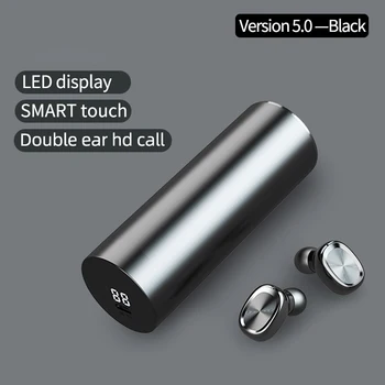 

B9 TWS Earphones Bluetooth 5.0 Wireless Hi-Fi Sports Earphones Touchs Control Earbuds with Pull-out Charging Box H-best
