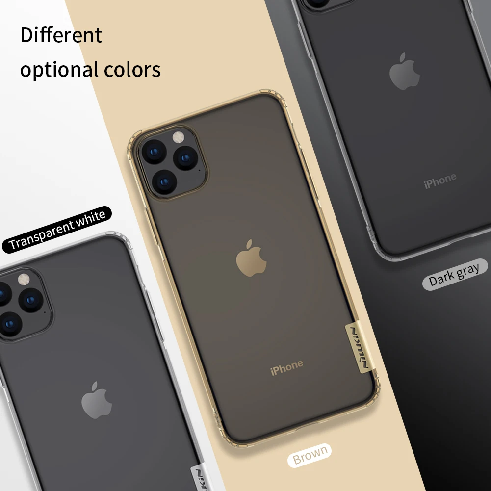 Прозрачная мягкая задняя крышка для iPhone 11 Pro Nillkin Nature TPU чехол Ультратонкий защитный чехол для телефона