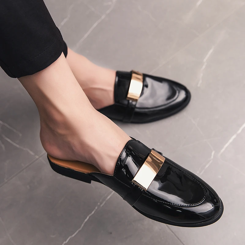 Summer Half Shoes for Men Leather Penny Loafers Male Slide Slipper Designer Italian Mules Mens Casual Driving Shoes Ayakkabi Summer Half Shoes for Men Leather Penny Loafers Male Slide Slipper Designer Italian Mules Mens Casual Driving Shoes Ayakkabi