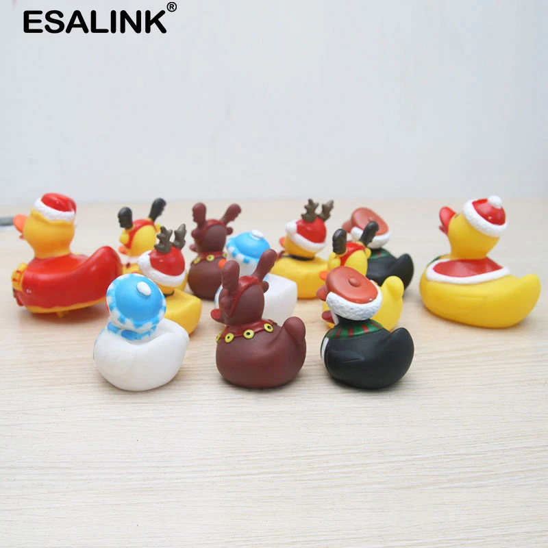 ESALINK 8 шт Случайные игрушки для ванной Рождественский шарф шляпа снеговик