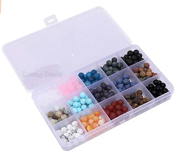 

Natural Gem stone Beads 8mm Matte Round 15 Color Assorted 330pcs Box Set Onyx Amazonite Lapis Crystal Energy Stone Healing