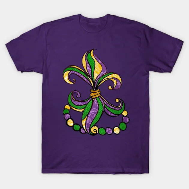 Мужская футболка Mardi Gras Fleur D Lis женская |