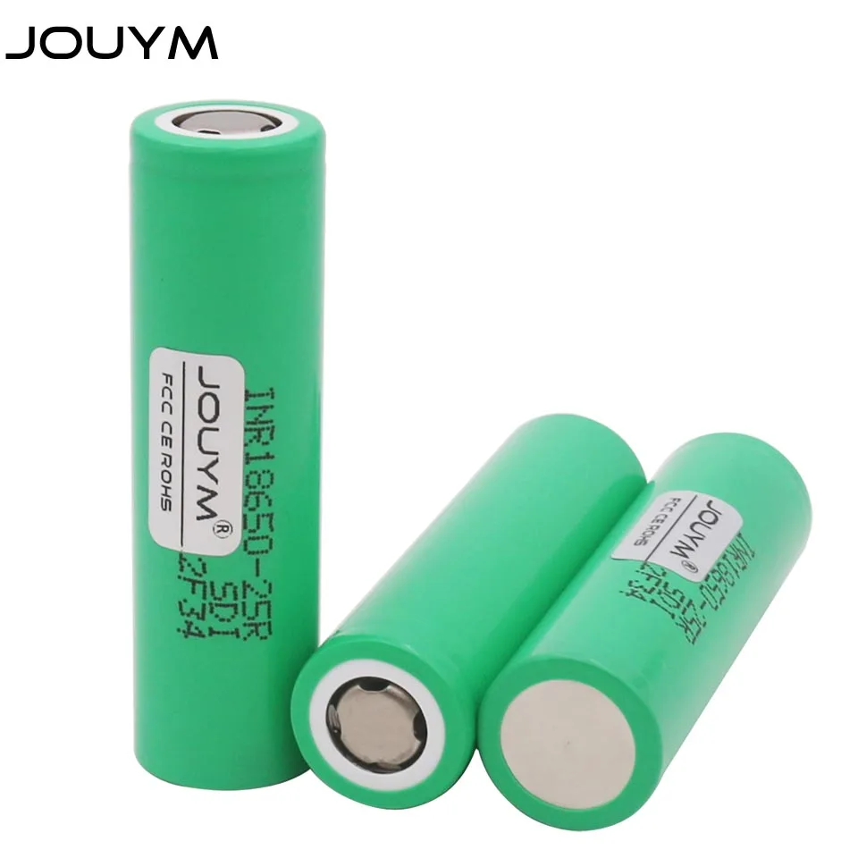 Аккумулятор JOUYM 18650 3 7 в 2500 мАч INR18650 25R 20A литий ионная аккумуляторная батарея с