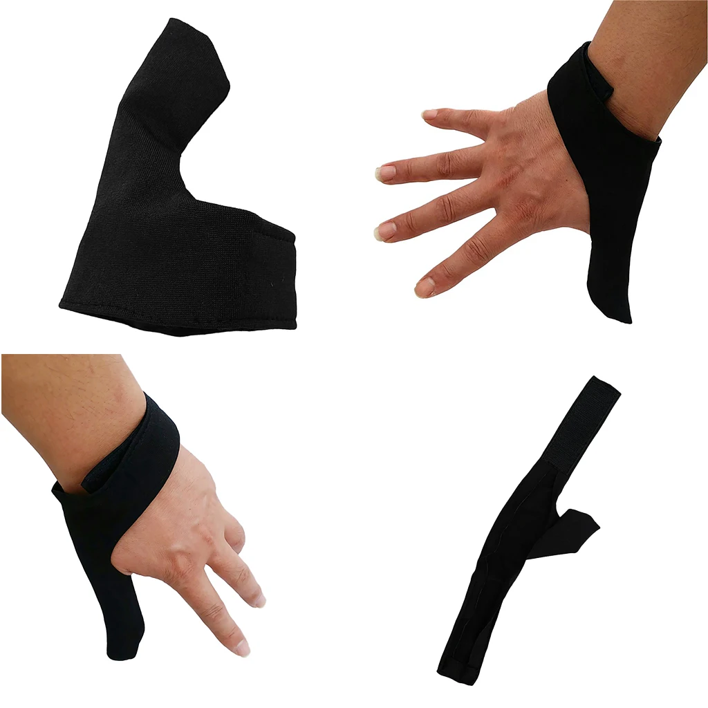 1 пара дышащий Боулинг Thumb Saver протектор-Реверсивный, костюм для правой и левой руки(черный