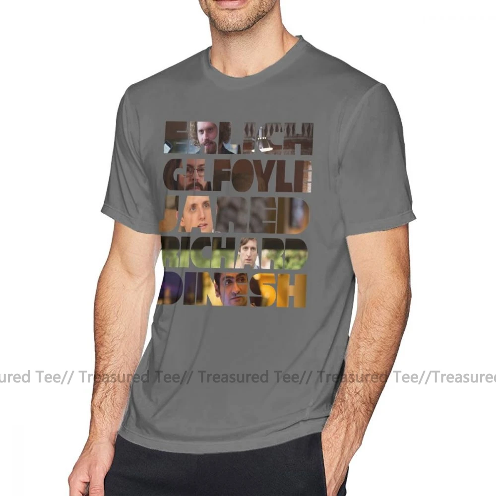 Кремниевая долина футболка потрясающая графическая футболка плюс размер хлопок короткий рукав Мужская Базовая футболка - Цвет: Dark Grey