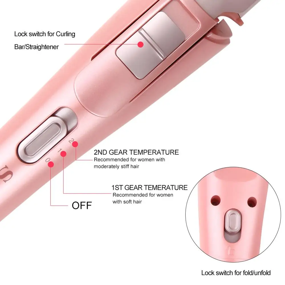 Surker mini floded бигуди для волос профессиональные щипцы для завивки волос керамические инструменты для укладки выпрямитель для волос Гофрирование для укладки