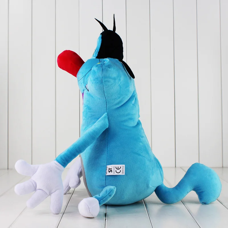 40cm French Cute Cartoon Oggy and the Cockroaches Plush Toy Fat Cat