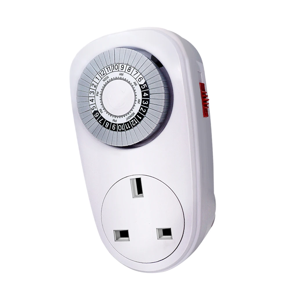 

24Hour Switch Time Clock Socket UK Plug In 7 Days Daily Home Interval Clock