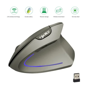 

Rechargeable Wireless Mouse Gamer Ergonomic Optical 2.4G 2400 DPI USB Vertical Mice 6 Buttons Mause for PC Gaming