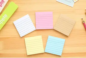 

Simple kraft paper horizontal line small note book square message note N times post it