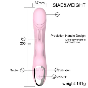G Spot Rabbit Powerful Vibrator Sex Toys For Woman Clitoris Stimulator Double Penetration Vibrating Dildo Vagina Masturbation 3