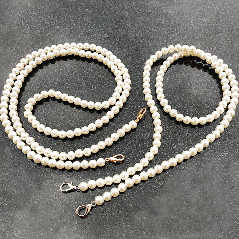 DIY 30 см-160 см сумка с искусственным жемчугом сменный плечевой кошелек на ремешке-цепочке с ручкой 10 мм модная жемчужная цепочка с бусинами