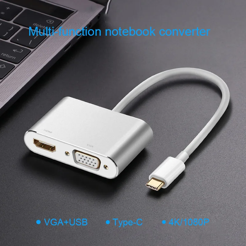 Basix type C концентратор HDMI 4K Thunderbolt 3 для samsung Galaxy S10/S9/S8 huawei mate 20/P30 Pro USB C концентратор HDMI VGA адаптер